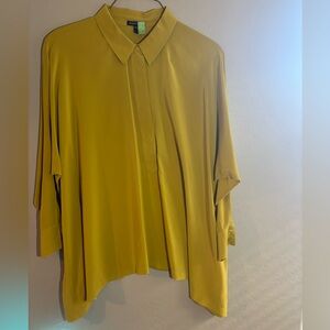 Eileen Fisher Yellow Button Down Shirt